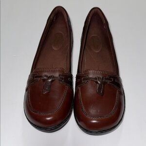 CLARKS COLLECTION Brown Leather Loafers